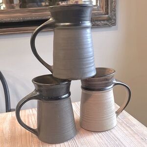 1968 Pacific Stoneware Inc. Mugs - 3 Made In USA